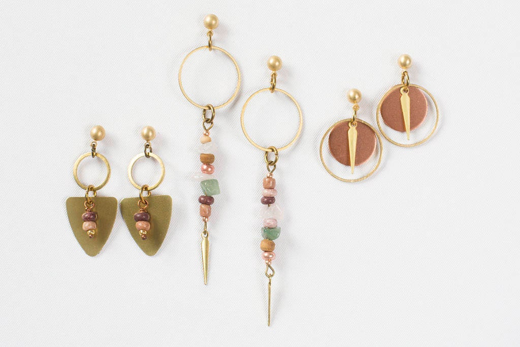 Copper Spike Earring- Copper Earring Dangle Earrings Spike Earring  Circle Earrings Earrings For Women Drop Earring Nickel Free