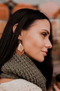 Edgy Earrings - Long Leather Teardrop Earrings - Modernist Big Stud Earrings