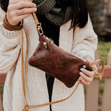 Handmade Small Leather Shoulder Bag Crossbody Purse For Women - Dark Rich Chocolate Brown