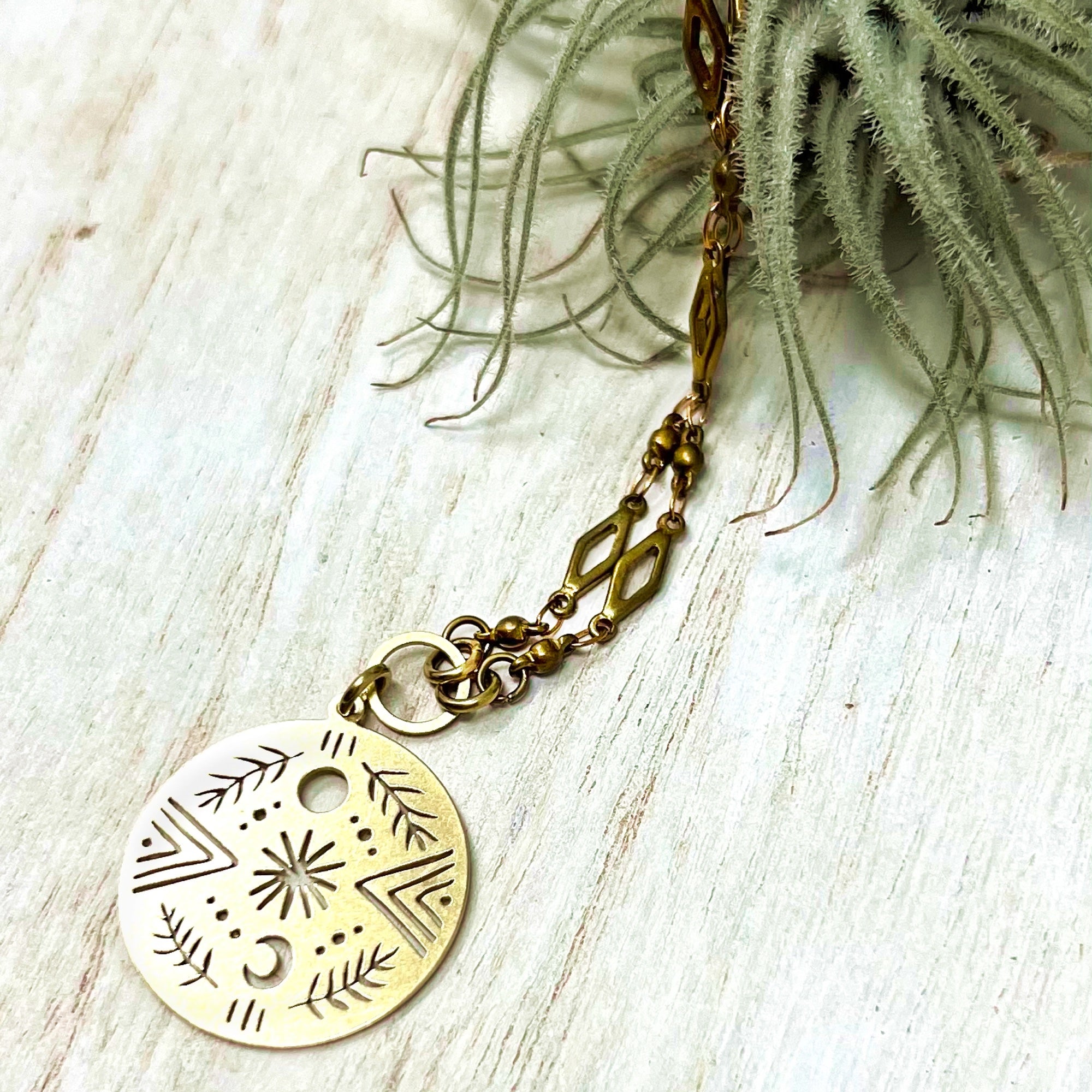 Vintage on sale brass necklace