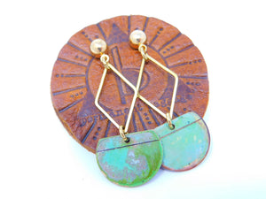 Limited Edition Brass Patina Earrings