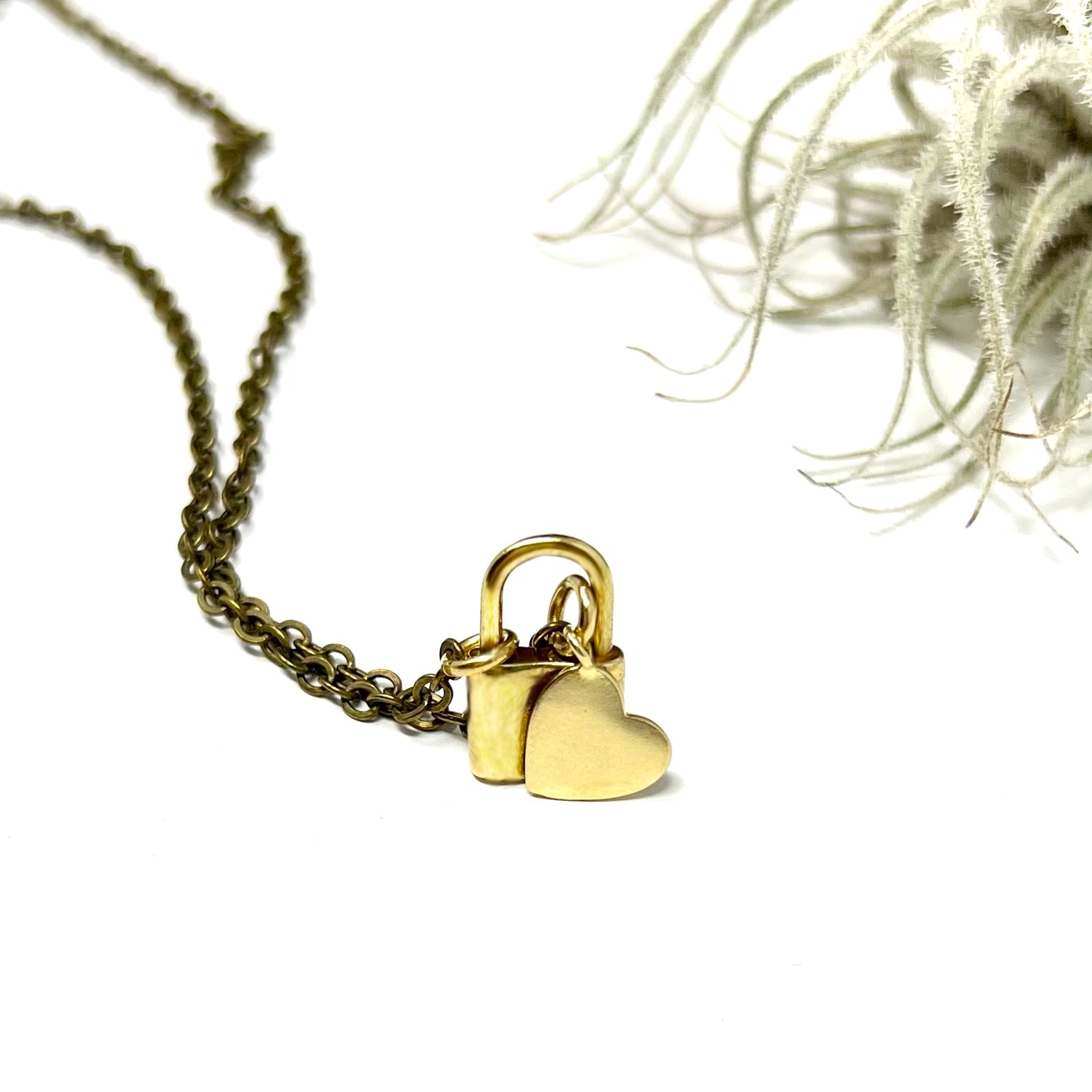 Lock Charm Chain Necklace
