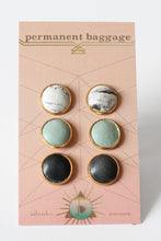 Leather Button Earring - Nickel Free Earring - Light Weight And Minimal - Multi Packs Available