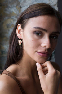 Copper Spike Earring- Copper Earring - Dangle Earrings - Spike Earring - Circle Earrings - Earrings For Women - Drop Earring - Nickel Free