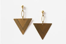 Triangle Earring - Brass Earring - Dangle Earrings - Drop Earring - Geometric Earrings - Earrings For Women - Minimal Earring - Nickel Free