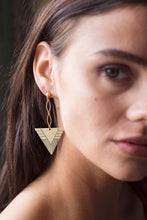 Triangle Earrings - Triangle Dangle - Dangle Earrings - Brass Earrings - Geometric Earring - Earrings For Women - Drop Earring - Nickel Free