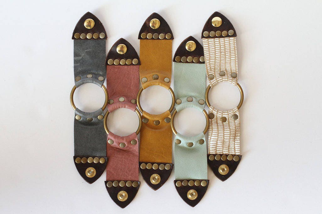 Leather Cuff Bracelets For Women - Boho Minimalist Bracelet Stack Made –  Permanent Baggage