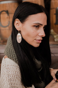 Pastel Leather Big Stud Earrings - Long Stud Earrings