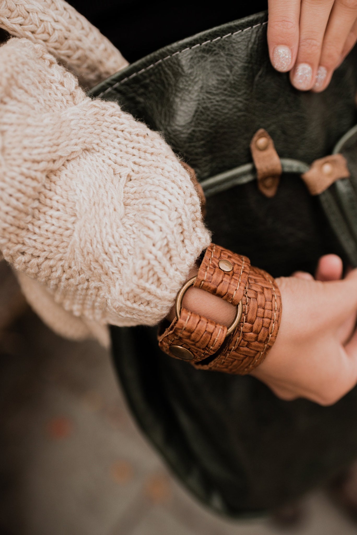 Leather Wristband Woman Leather Wrap Bracelet For Women Wide