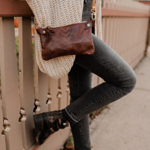 Handmade Small Leather Crossbody Purse For Women - Available in Black Brown and 40+ Other Leather Options Including Suede
