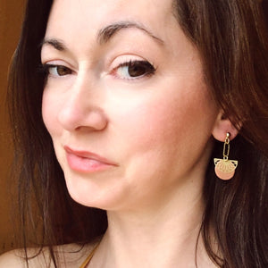 Short Dainty Copper and Brass Earrings - Nickel Free - Ready To Ship