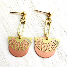 Short Dainty Copper and Brass Earrings - Nickel Free - Ready To Ship