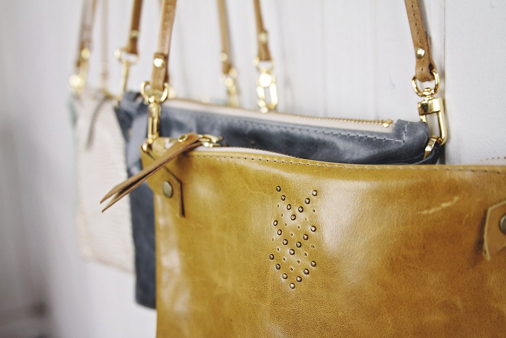 Handmade Small Leather Crossbody Shoulder Bag For Women