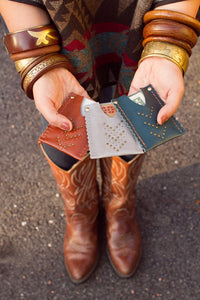 Small Leather Credit Card Holder - Slim Front Pocket Wallet or Business Card Case - Unisex