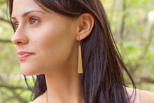 Minimalist Brass Triangle Earrings - Light Weight Earring