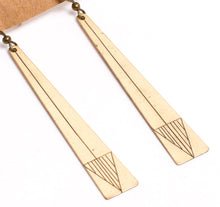 Minimalist Earrings - Brass Earring - Arrow Earring - Light Weight - Triangle Earring - Long Earring - Dangle Earring - Eveyday Earrings